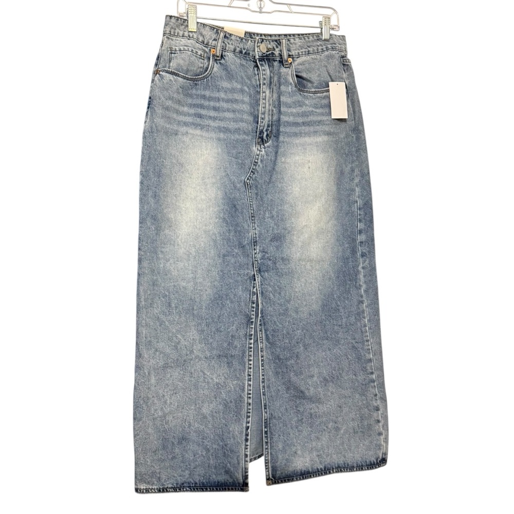 NWT Blank NYC Denim Slit Light Wash Maxi Skirt Womens 30
